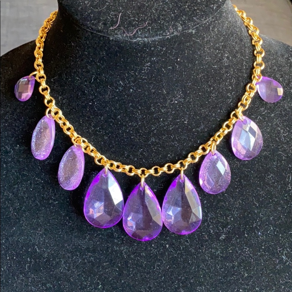 Joan Rivers Chocker Chain Drop Stone Necklace